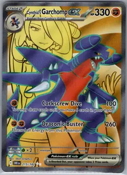 Cynthia's Garchomp ex 215/182 SV10: Destined Rivals - Pokemon Card - NM - Image 1