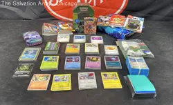 Tub Of Pokemon Trading Cards Game & Accessories Lot Of Assorted - Image 1