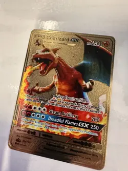 Charizard GX 250HP Gold Metal Pokemon Card Fan Art! - Image 3