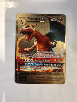 Charizard GX 250HP Gold Metal Pokemon Card Fan Art! - Image 4