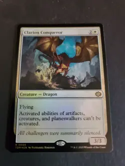 MTG Magic the Gathering Clarion Conqueror (5/485) Tarkir Dragonstorm NM FOIL - Image 1