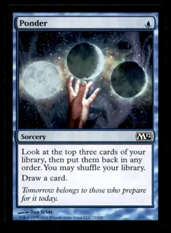 MTG Ponder LP Light Play Magic 2012 [3233] - Image 1