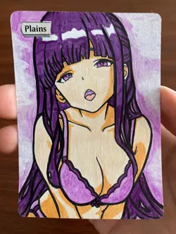 Altered Art MTG Magic Card - Fern Frieren - Hand Painted Anime Manga Alter - Image 1
