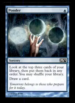 MTG Ponder LP Light Play Magic 2012 [3180] - Image 1