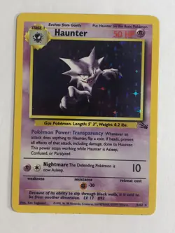 Pokemon TCG Fossil Set Holographic Haunter 6/62 Moderately Played - Image 1