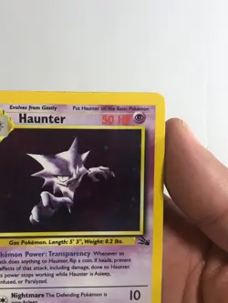 Pokemon TCG Fossil Set Holographic Haunter 6/62 Moderately Played - Image 2