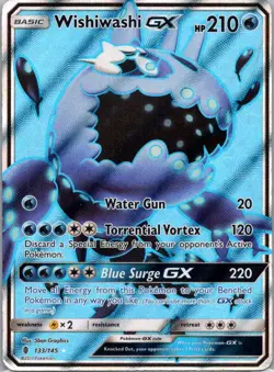Pokemon TCG Wishiwashi-GX 133/145 Guardians Rising Holo HP - Image 1