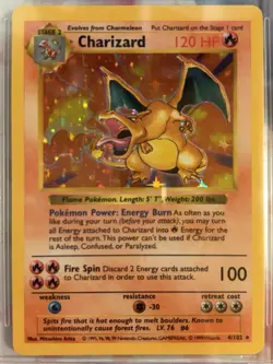 1999 POKEMON BASE SET SHADOWLESS #4 CHARIZARD HOLO R BGS 8.5 - Image 2