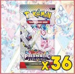 Prismatic Evolutions Booster Pack Lot of 36 FACTORY SEALED PACKS Pokemon TCG #6 - Image 1