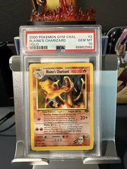 Blaine's Charizard #2 Pokemon Gym Challenge PSA 10 - Image 1