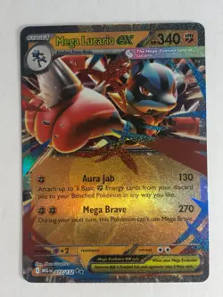 Pokemon TCG Mega Evolutions Mega Lucario EX 077/132 Near Mint - Image 1