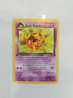 2000 Pokemon Team Rocket 1st Edition Dark Kadabra Vintage NearMint to Mint No.39 - Image 1