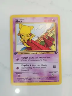 2000 Pokemon Team Rocket No 49 1st Edition Abra Vintage NearMint To Mint - Image 2