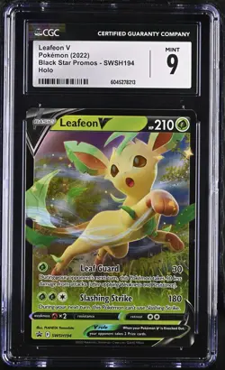 Leafeon V 2022 Pokemon Black Star Promos #SWSH194 CGC 9 - Image 1