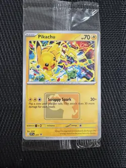 Pikachu “Winner” Promo 2025 World Championships SVP EN 225 Pokemon SEALED Pack - Image 1
