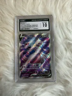 2022 Pokemon SWSH Black Star Promo Pokemon Go ETB #229 FA Mewtwo V Cgc 10 - Image 1