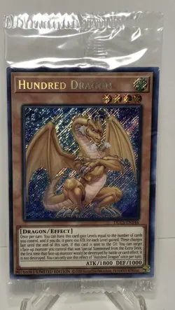 Hundred Dragon DLCS-EN146 Secret Rare Limited Edition Yugioh Promo SEALED NM/M - Image 1