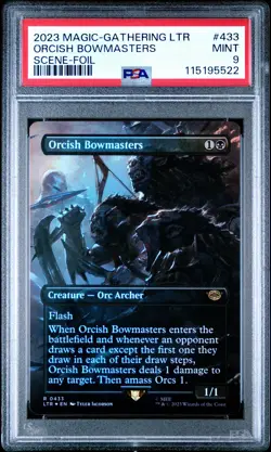 2023 MTG TALES OF MIDDLE-EARTH SCENE-FOIL #433 ORCISH BOWMASTERS PSA 9 - Image 1