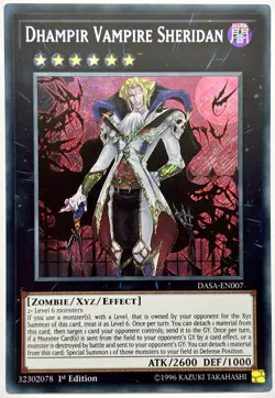 DASA-EN007 Dhampir Vampire Sheridan - Secret Rare 1st Ed Near Mint YuGiOh Card - Image 1