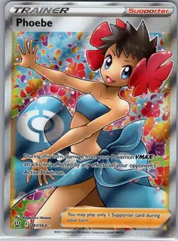 Phoebe 161/163 SWSH05: Battle Styles - Pokemon Card - NM - Image 1