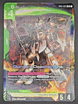 Gundam Card Game - Gundam Deathscythe GD01-025 LR Raw Near Mint - Image 1