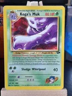 Pokemon Card - Koga's Muk Rare 26/132 Gym Challenge WOTC - Image 1