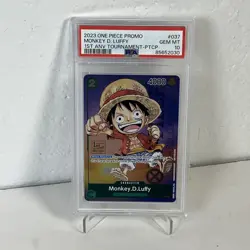 2023 One Piece Promo Monkey D. Luffy #037 Bandai Card Game Set PSA 10 GEM MT - Image 1