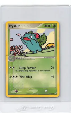 IVYSAUR 34/100 - NON-HOLO - Crystal Guardians - 2006 Pokemon Card - HP/DMG - Image 1
