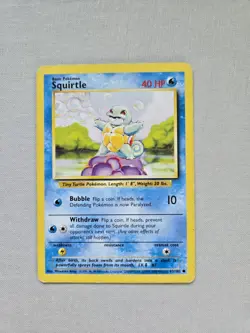 Pokemon Squirtle TCG Base Set Card 63/102 Regular Common - Image 1