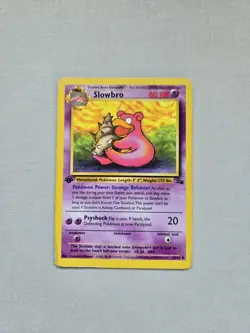Pokemon TCG Slowbro Fossil 1st Edition Uncommon Card 43/62 Vintage - Image 1