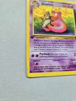 Pokemon TCG Slowbro Fossil 1st Edition Uncommon Card 43/62 Vintage - Image 2