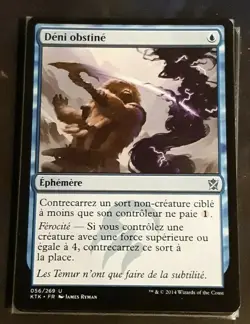 4 * Deni obstine Francais - 4 * French Stubborn Denial - Magic Mtg - Image 1