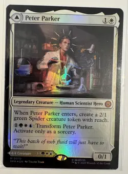 Peter Parker Amazing Spider-Man Foil #0010 Marvel's Spider-Man MTG NM - Image 1