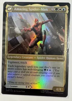 Peter Parker Amazing Spider-Man Foil #0010 Marvel's Spider-Man MTG NM - Image 2