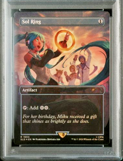 2024 MTG Magic Secret Lair SLD Hatsune Miku Bday Foil Rare #1604 Sol Ring PSA 9 - Image 3