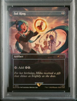 2024 MTG Magic Secret Lair SLD Hatsune Miku Bday Foil Rare #1604 Sol Ring PSA 9 - Image 4