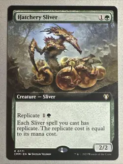 MTG / Hatchery Sliver / CMM / #771 / Regular (Extended Art) / Rare / NM - Image 1