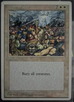Wrath of God - Revised Edition 1994 - Near Mint Vintage MTG Rare - Clean White B - Image 1