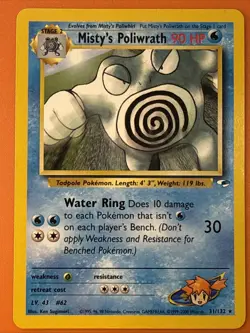 Pokemon TCG Misty's Poliwrath 031/132 Gym Heroes Regular LP Free Shipping! - Image 2