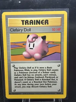 Pokemon TCG Clefairy Doll Base Set Trainer 70/102 Unlimited Rare - Image 1
