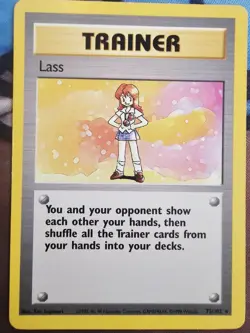 Pokemon TCG Lass 75/102 Base Set Trainer Unlimited Rare, LP Condition - Image 1