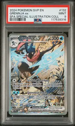 2024 POKEMON SVP EN-SV BLACK STAR PROMO #132 GRENINJA EX PSA 9 - Image 1