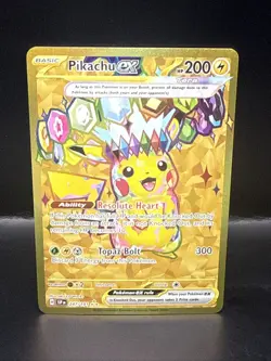 Pokemon TCG Pikachu EX Surging Sparks Holo Hyper Rare Gold 247/191 - Image 2