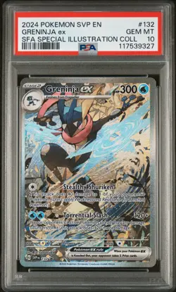 2024 POKEMON SVP EN-SV BLACK STAR PROMO #132 GRENINJA EX PSA 10 - Image 1