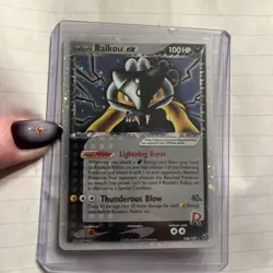 2005 Pokemon ROCKET'S RAIKOU EX #108/107 EX Deoxys Cosmos Holo Rare - Image 2