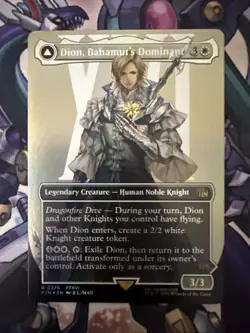 Magic The Gathering Final Fantasy Dion, Bahamut’s Dominant Borderless Foil NM - Image 1