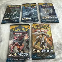 Pokemon Sun and Moon Booster Packs - 5x Booster packs New Sealed 820650801945 - Image 1