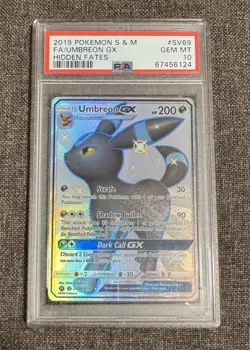 Pokemon Umbreon GX Hidden Fates Full Art SV69 PSA 10 Gem Mint - Image 1
