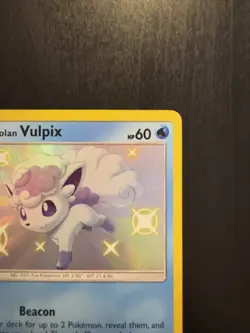 Pokemon TCG Alolan Vulpix SV8/SV94 Shiny Holo Rare Hidden Fates - Image 3