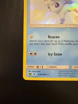 Pokemon TCG Alolan Vulpix SV8/SV94 Shiny Holo Rare Hidden Fates - Image 4